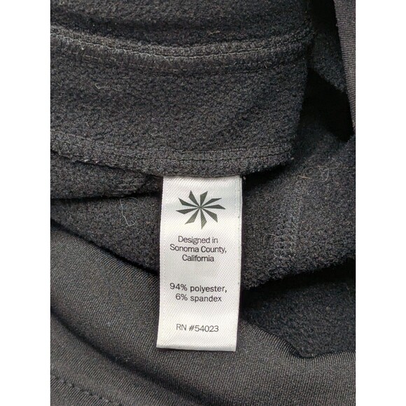 Athleta Womens Small Black Street To Summit Fleece Lined Gray Stripe Pant 456995 - Picture 4 of 6